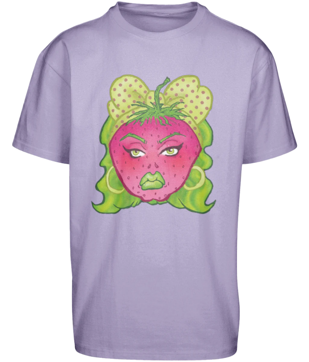 Heavy Oversize Tee, Strawberry Front
