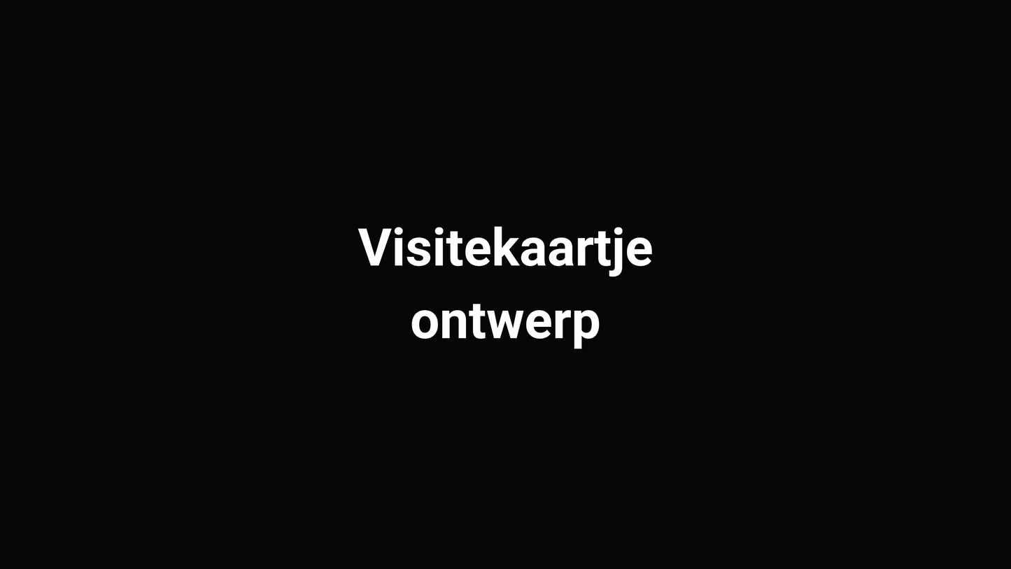Visitekaartje-ontwerp